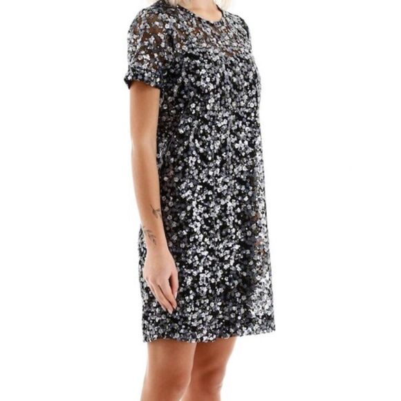 NWT Michael Michael Kors Sequined Dress In Orchid Haze SIZE XXS - Picture 9 of 12